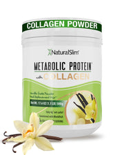 NaturalSlim Metabolic Protein Powder vanilla canister for daily shakes
