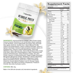 NaturalSlim vanilla shake blended for post-workout recovery