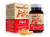 NaturaNectar Red Bee Propolis capsules bottle on shelf, gluten-free daily wellness support.