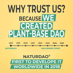 NATURDAO Plus tablet close-up highlighting extended-release design for steady release