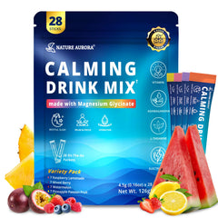 Nature Aurora Cortisol Calm drink mix packet for convenient stress relief on the go