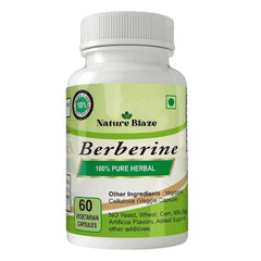 Nature Blaze Berberine capsules bottle with 60 capsules for daily herbal use.