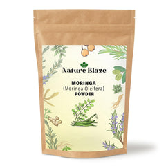 Nature Blaze Organic Moringa powder jar ready for daily smoothies