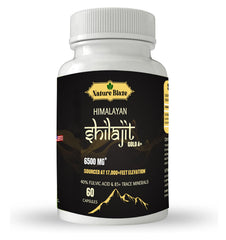 Nature Blaze Shilajit capsules bottle — convenient daily supplement.