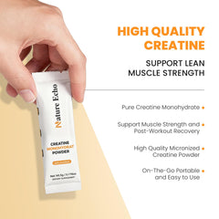 Nature Echo Creatine micronized powder texture dissolves easily with minimal grit.