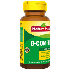 Three-pack Nature Made B-Complex with Vitamin C for routine supplementation.