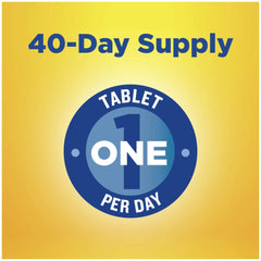 Nature Made Back to Sleep bottle beside a glass, showing no water needed