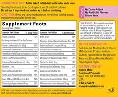 Nature Made Essential Woman Multivitamin label shown for easy reading.