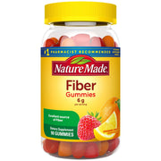 Nature Made Fiber 6 g gummies bottle for daily digestive support, fruity flavor