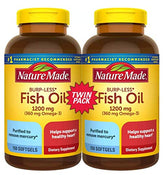 Nature Made Fish Oil Burp-Less bottle front showing easy omega-3 supplement design