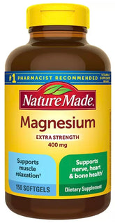 Nature Made High Potency Magnesium bottle front promotes daily energy support.