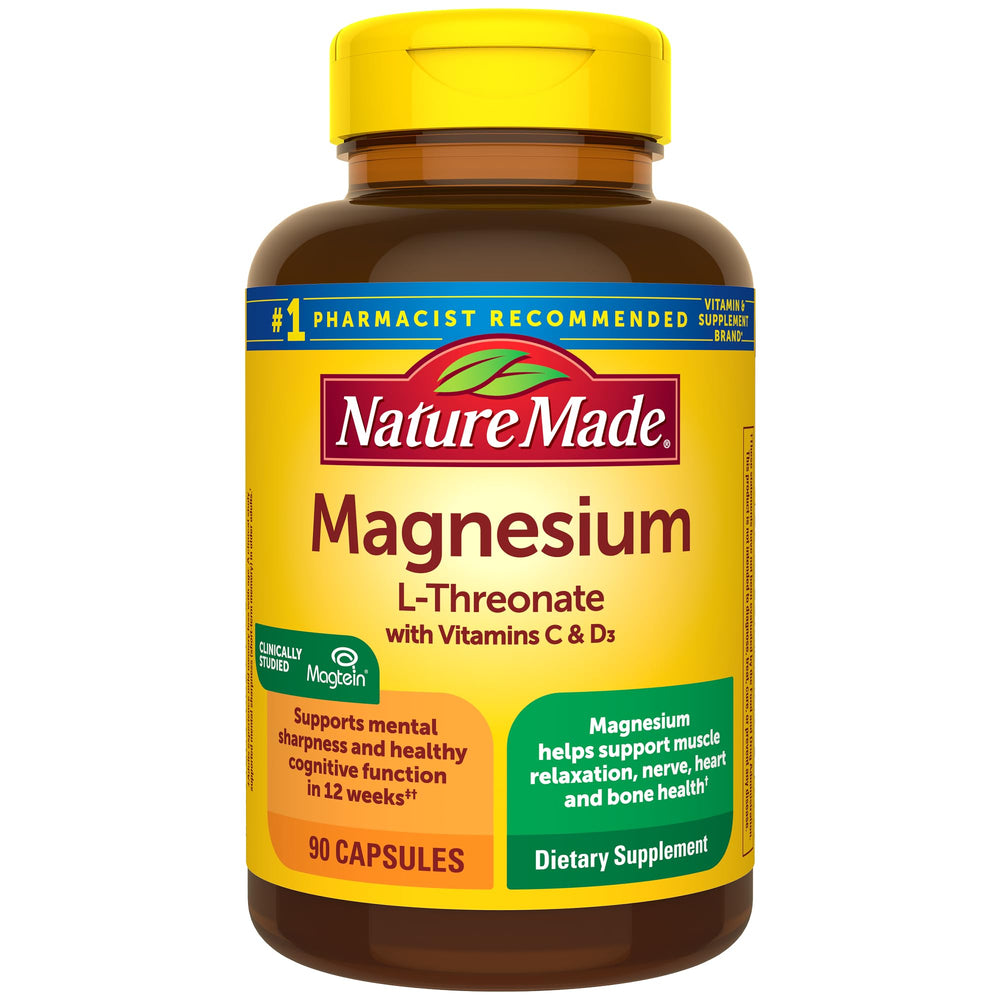Nature Made Magnesium L-Threonate bottle for daily cognitive support.