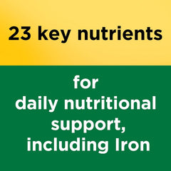 Nature Made Multi Complete tablets close-up highlighting tablet shape and iron.