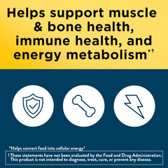 Nature Made Multivitamin For Him 50+ pour shot shows easy daily intake with water and a meal.