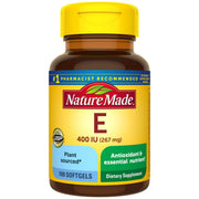 Nature Made Plant Sourced Vitamin E softgels bottle with clear label