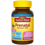 Nature Made Prenatal softgels bottle for daily prenatal support