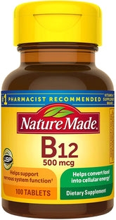 Nature Made Vitamin B-12 500 mcg bottle front for everyday use