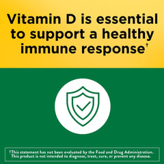 Vitamin D3 softgels capsules shown in bottle for daily use.