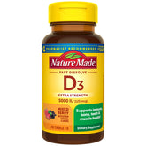 Nature Made Vitamin D3 5000 IU fast dissolve bottle for daily bone and immune support.