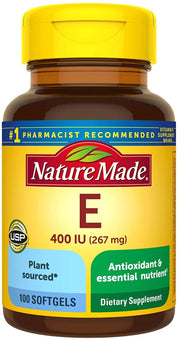 Nature Made Vitamin E 400 IU softgels bottle for daily wellness