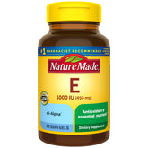 Nature Made Vitamin E 450 mg bottle front showing size and form for daily antioxidant support