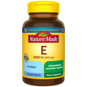 Nature Made Vitamin E 450 mg bottle front showing size and form for daily antioxidant support