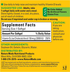Caja y frascos Nature Made Vitamina D3 en estantería, fácil de incorporar en la rutina diaria.