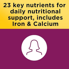 Bottle with glass illustrating easy daily intake