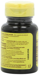 Nature Made Zinc 30mg bottle with 100 tablets in six-pack