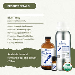 Nature Packaged Blue Tansy oil for soap crafting and hydration.