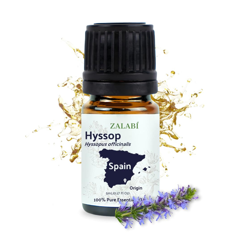 Nature Packaged Hyssop Oil bottle closeup for aromatherapy at home