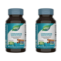 Nature's Way Cinnamon Extract bottle highlighting 8% flavonoids for daily flavor