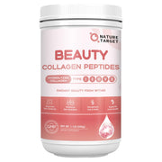 Nature Target Beauty Collagen Powder Tub shows a premium mult i-collagen blend for skin support.