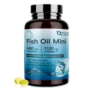 Nature Target Fish Oil Mini bottle with easy-swallow, low-odor formula.