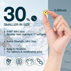 Nature Target Fish Oil Mini coating visible to reduce fishy aftertaste.