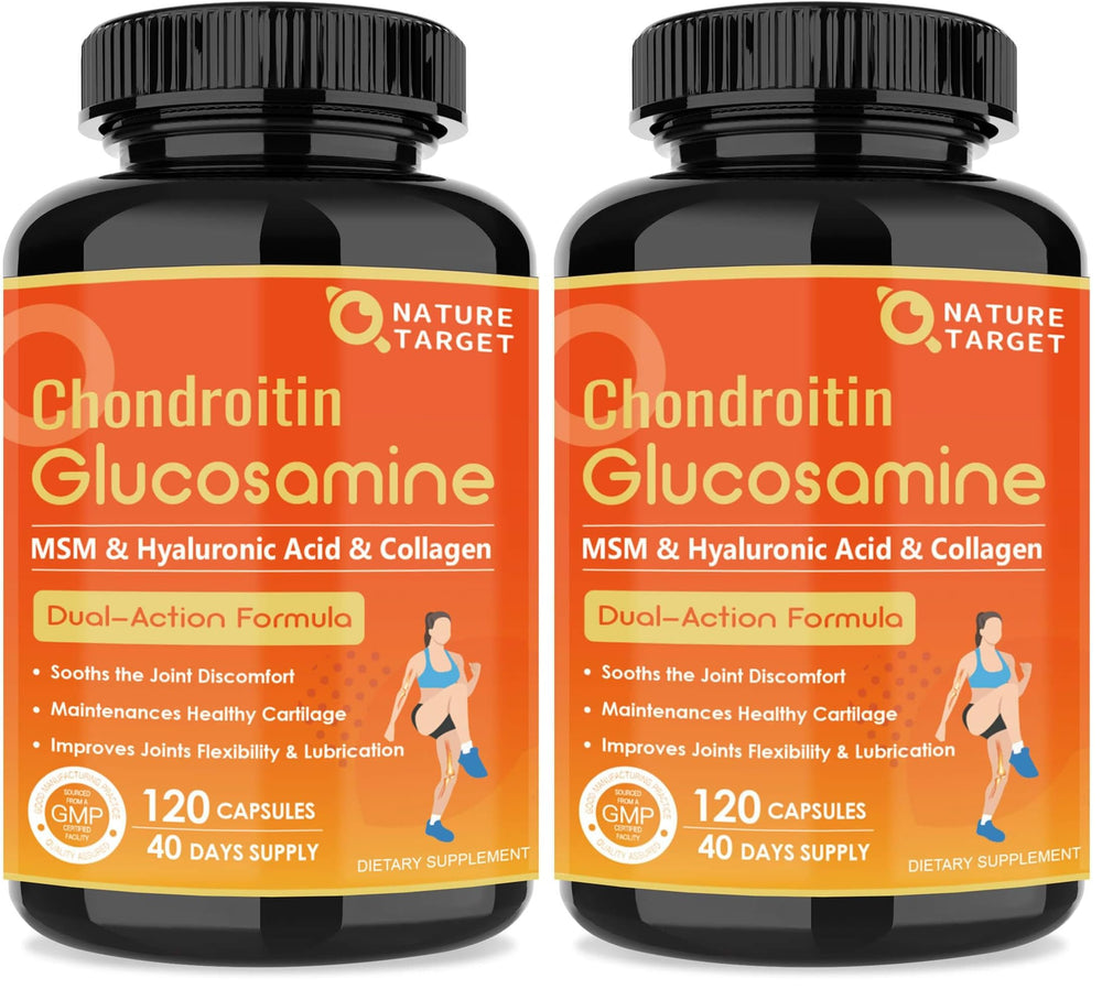 Nature Target Glucosamine Chondroitin bottle front for joint support