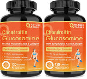 Nature Target Glucosamine Chondroitin bottle front for joint support