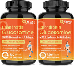 Nature Target Glucosamine Chondroitin bottle front for joint support