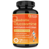 Nature Target Glucosamine Chondroitin eight-in-one bottle front supports joint mobility.