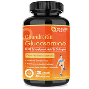 Nature Target Glucosamine Chondroitin eight-in-one bottle front supports joint mobility.
