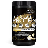 Nature Target Isolate Whey Vanilla powder close-up highlighting a premium protein option.