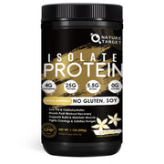 Nature Target Isolate Whey Vanilla powder close-up highlighting a premium protein option.