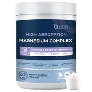 NATURE TARGET magnesium complex bottle showing six forms for versatile daily support.