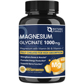 Nature Target Magnesium Glycinate 1000mg bottle for daily high-absorption support.