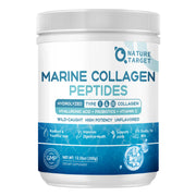 Nature Target Marine Collagen bottle with triple formula for skin and hair support.