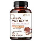 Nature Target Mushroom Supplement bottle featuring Lion's Mane for focus support