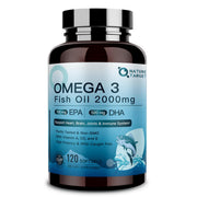 Nature Target Omega-3 bottle front showcasing heart and brain support.