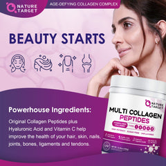 Collagen sources include pasture-raised cattle, chickens, sea fish, and eggs