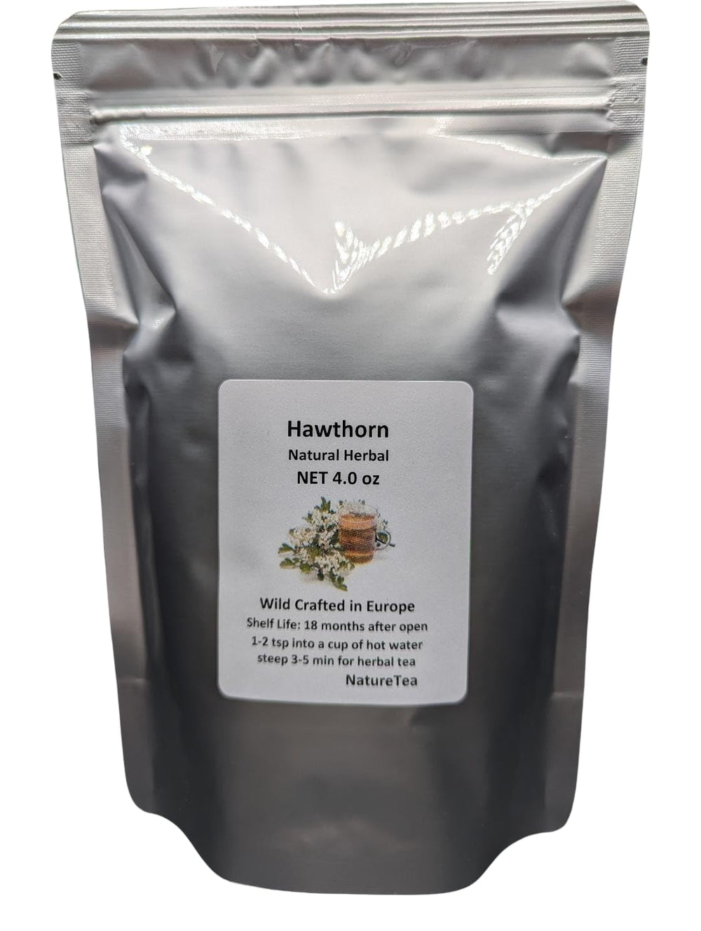 Nature Tea Hawthorn loose leaf and flowers for a fragrant daily tea ritual