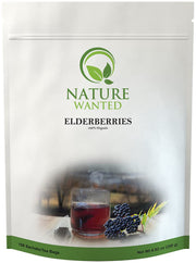 Nature Wanted Elderberry Tea bags deliver fruit-forward flavor for a comforting break.
